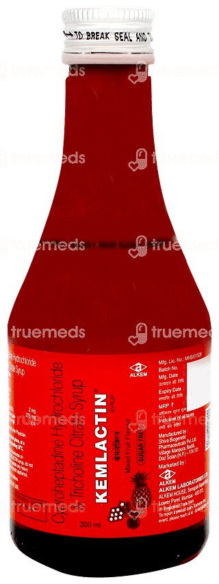 Kemlactin Mixed Fruit Flavour Sugar Free Syrup 200ml