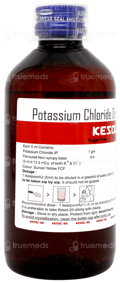 Kesol 20 Raspberry Flavoured Sugar Free Solution 200ml