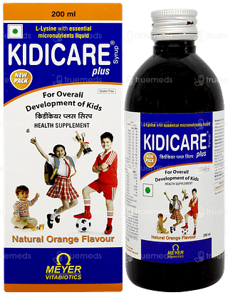 Kidicare Plus Orange Flavour Syrup 200ml
