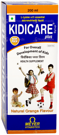 Kidicare Plus Orange Flavour Syrup 200ml