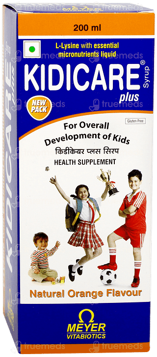 Kidicare Plus Orange Flavour Syrup 200ml