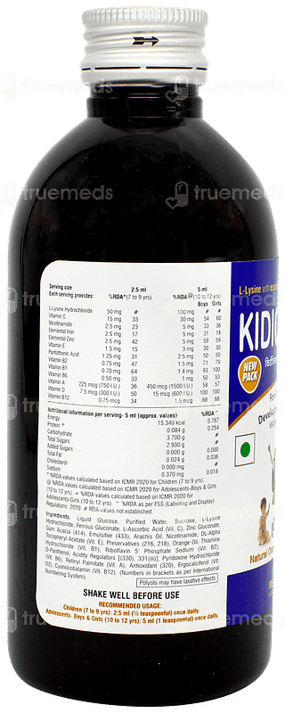 Kidicare Plus Orange Flavour Syrup 200ml