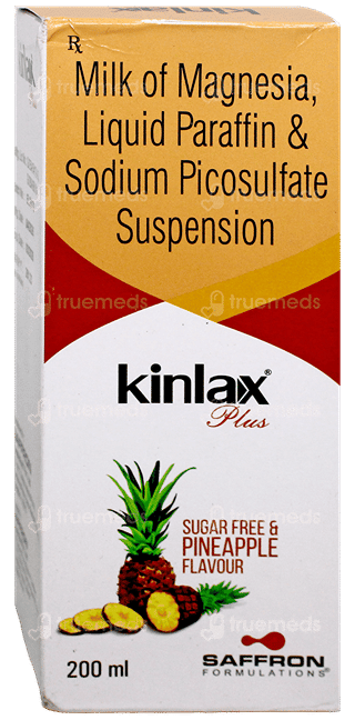 Kinlax Plus Pineapple Flavour Sugar Free Suspension 200Ml