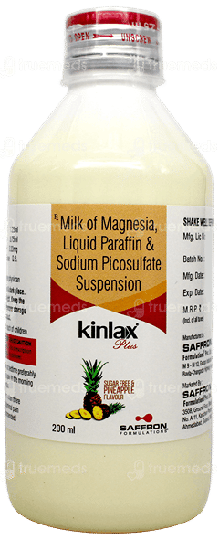 Kinlax Plus Pineapple Flavour Sugar Free Suspension 200Ml Kinlax Plus Pineapple Flavour Sugar Free Suspension 200Ml