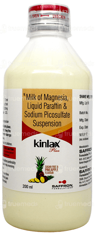 Kinlax Plus Pineapple Flavour Sugar Free Suspension 200Ml