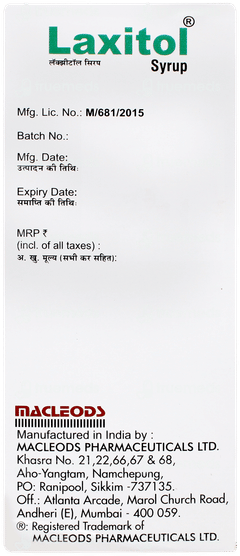 Laxitol Syrup 200ml Laxitol Syrup 200ml