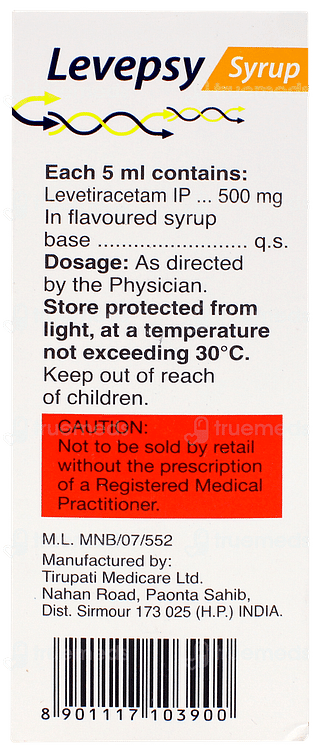 Levepsy Sugar Free Syrup 100ml