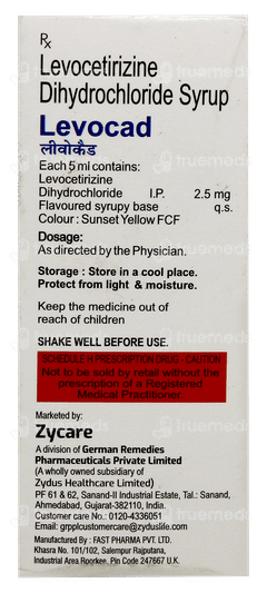 Levocad 2.5 MG Syrup 30 ML Levocad 2.5 MG Syrup 30 ML