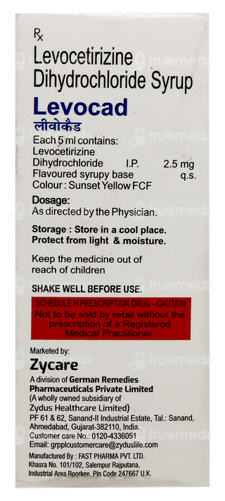 Levocad 2.5 MG Syrup 30 ML