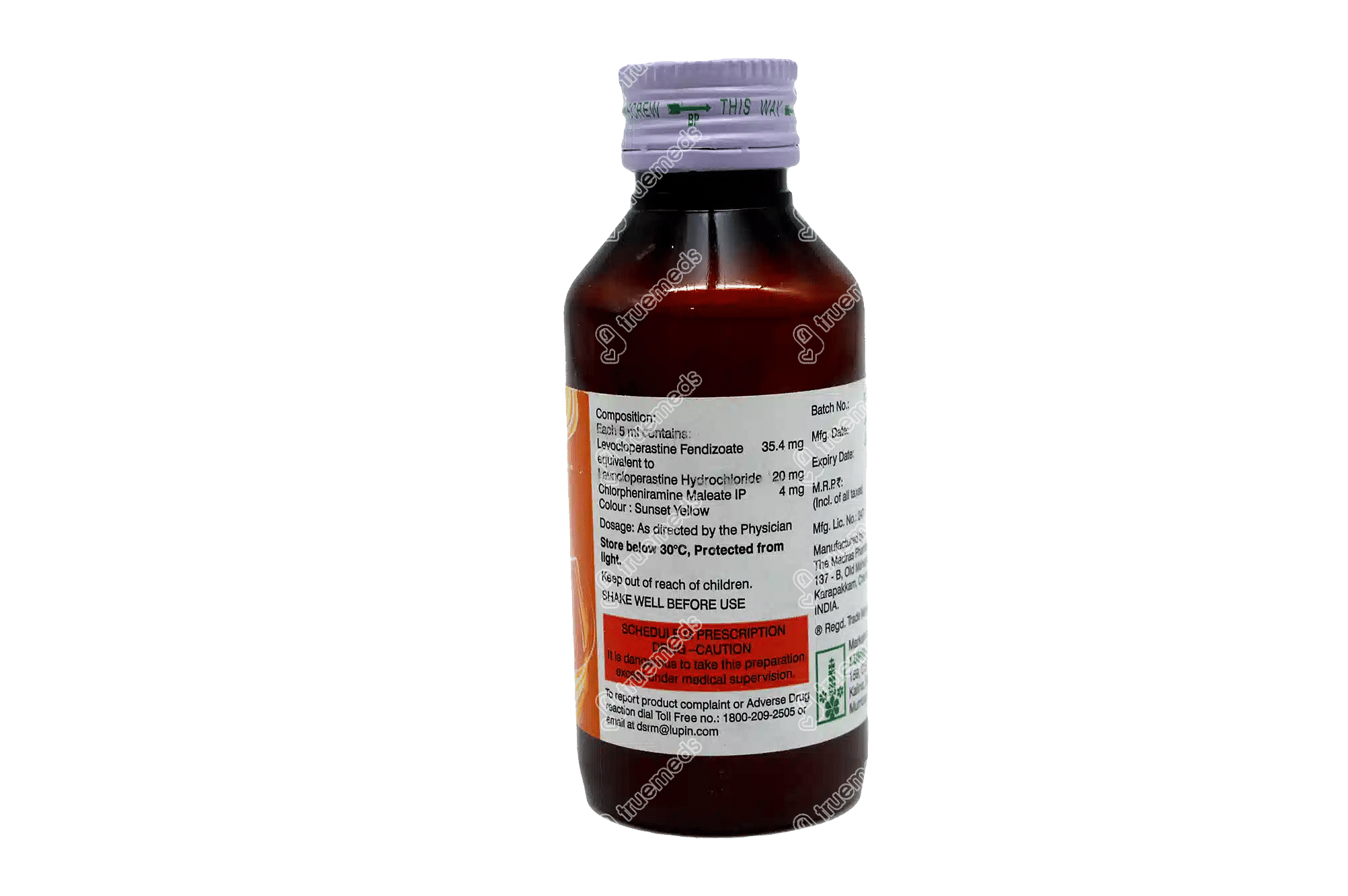 Lupituss Cpm 420 Mg Syrup 100 Ml Uses, Side Effects, Dosage, Price Truemeds