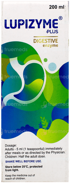 Lupizyme Plus Cardamom Flavoured Syrup 200Ml Lupizyme Plus Cardamom Flavoured Syrup 200Ml