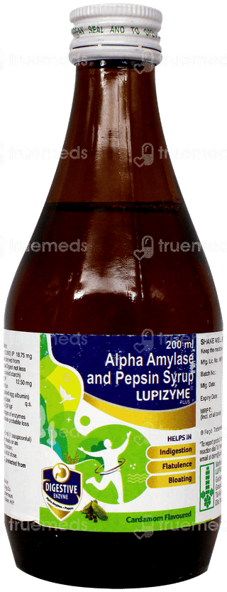 Lupizyme Plus Cardamom Flavoured Syrup 200Ml