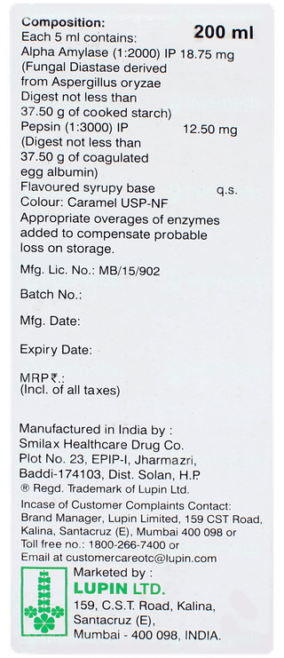 Lupizyme Plus Pineapple Flavour Syrup 200ml