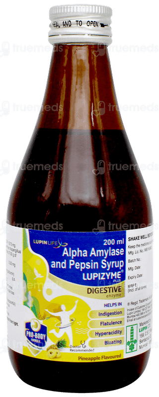 Lupizyme Plus Pineapple Flavour Syrup 200ml