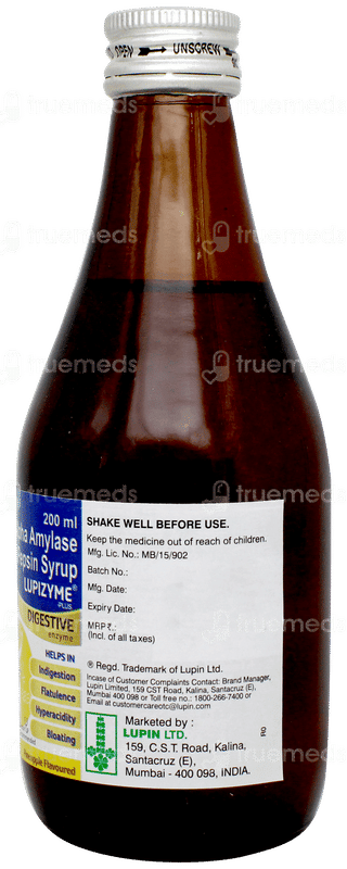 Lupizyme Plus Pineapple Flavour Syrup 200ml