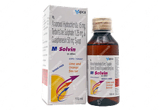 M Solvin Lime And Orange Flavour Sugar Free Expectorant 100ml
