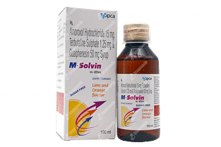 M Solvin Lime Orange Flavour Sugar Free Syrup 100ml