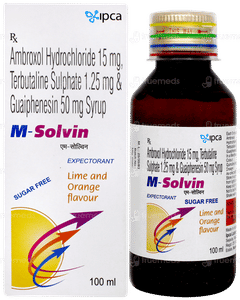 M Solvin Lime And Orange Flavour Sugar Free Expectorant 100ml