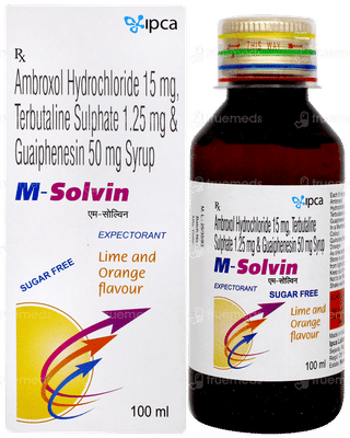 M Solvin Lime And Orange Flavour Sugar Free Expectorant 100ml