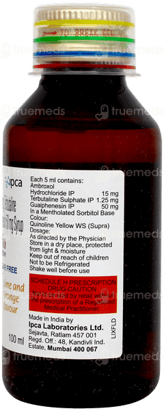 M Solvin Lime And Orange Flavour Sugar Free Expectorant 100ml