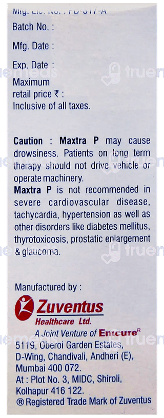 Maxtra P 125/5/1 MG Syrup 60 ML