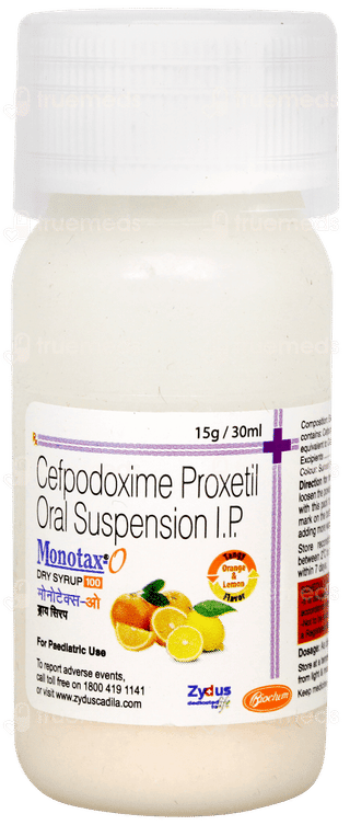 Monotax O 100 Tangy Orange & Lemon Flavour Dry Syrup 30Ml