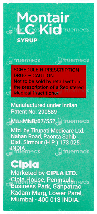 Montair Lc Kid Syrup Dosage For 4 Year Old Montair Lc Kid Syrup 60Ml: Uses, Side Effects, Price & Substitutes