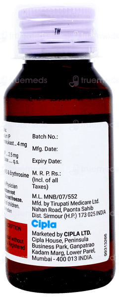 Montair Lc Kid Syrup 60ml