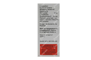 Montina L 4/2.5 MG Syrup 60 ML