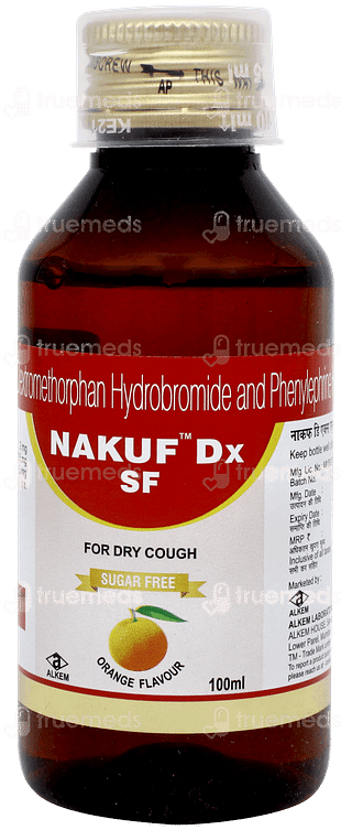 Nakuf Dx Sf Orange Flavour Syrup 100ml