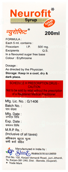 Neurofit Sugar Free Syrup 200ml