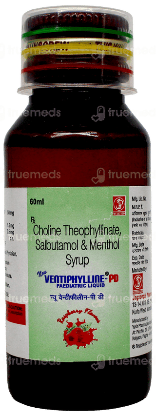 Ventiphylline Pd New Raspberry Flavour Syrup 60Ml