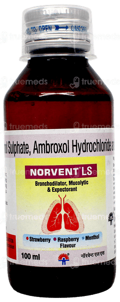 Norvent Ls Strawberry Raspberry Menthol Flavour Syrup 100Ml