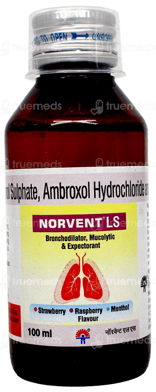 Norvent Ls Strawberry Raspberry Menthol Flavour Syrup 100Ml