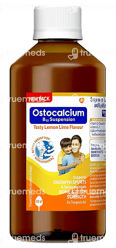 Ostocalcium B12 Lemon Lime Flavour Suspension 200ml Ostocalcium B12 Lemon Lime Flavour Suspension 200ml