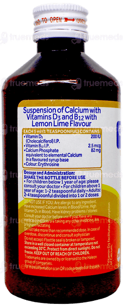 Ostocalcium B12 Lemon Lime Flavour Suspension 200Ml