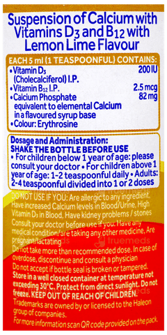 Ostocalcium B12 Lemon Lime Flavour Suspension 200Ml