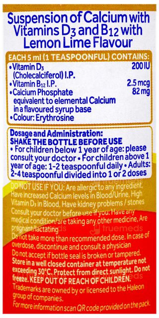 Ostocalcium B12 Lemon Lime Flavour Suspension 200Ml