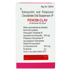 Penom Clav 200/28.5 Mg Syrup 30 Ml Penom Clav 200/28.5 Mg Syrup 30 Ml