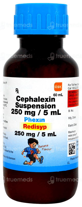 Phexin Redisyp 250mg Banana Flavour Suspension 60ml