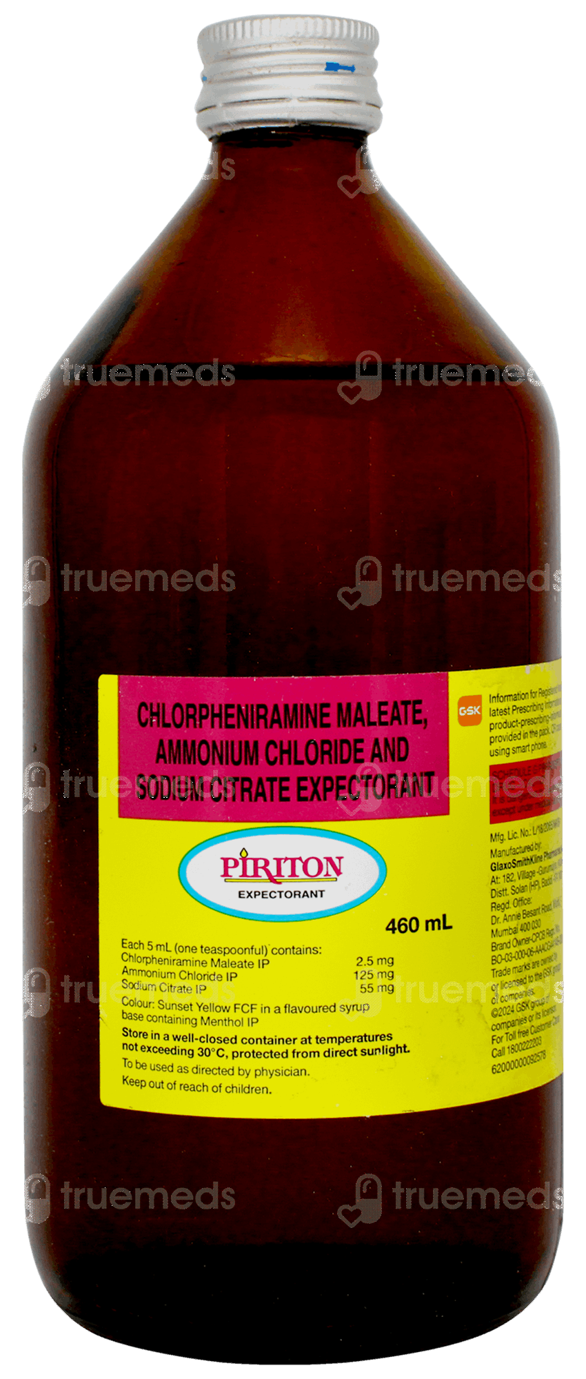Piriton Syrup 460 ML | Order Piriton Syrup 460 ML Online at Truemeds