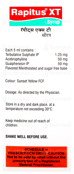 Rapitus Xt Syrup 100ml Rapitus Xt Syrup 100ml