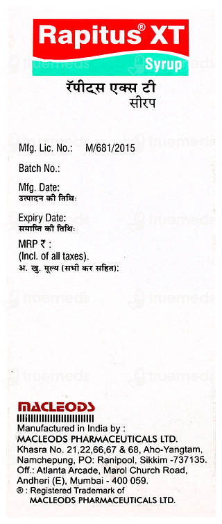 Rapitus Xt Syrup 100ml