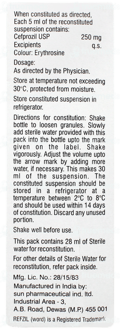 Refzil O 250mg Suspension 30ml