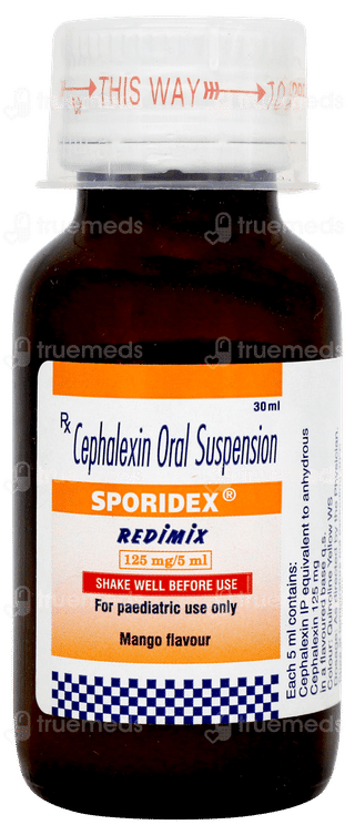 Sporidex Redimix 125mg Mango Flavour Suspension 30ml