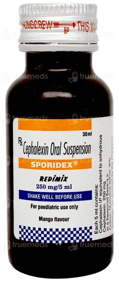 Sporidex Redimix 250mg Mango Flavour Suspension 30ml