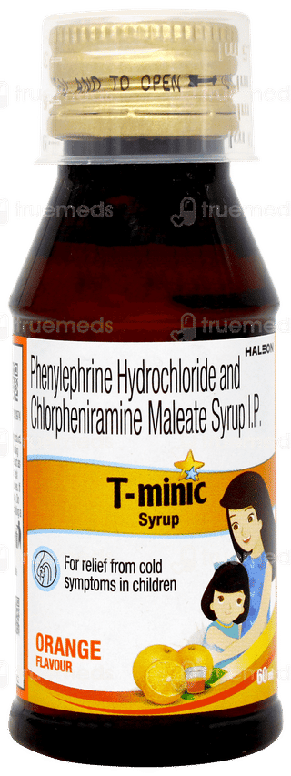 T Minic Orange Flavour Syrup 60ml