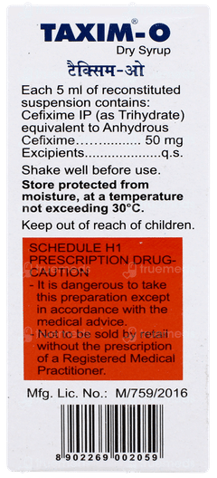 Taxim O Orange And Lemon Flavour Dry Syrup 30ml