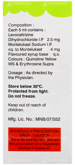 Telekast L Kid Syrup 60ml Telekast L Kid Syrup 60ml