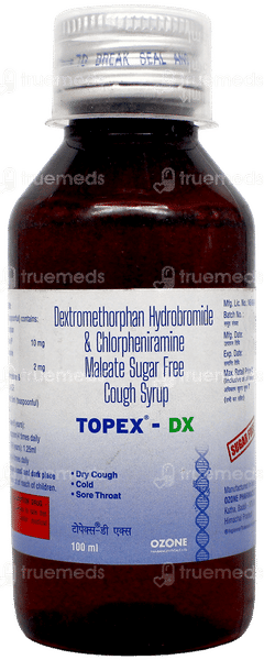Topex Dx Sugar Free Syrup 100Ml Topex Dx Sugar Free Syrup 100Ml